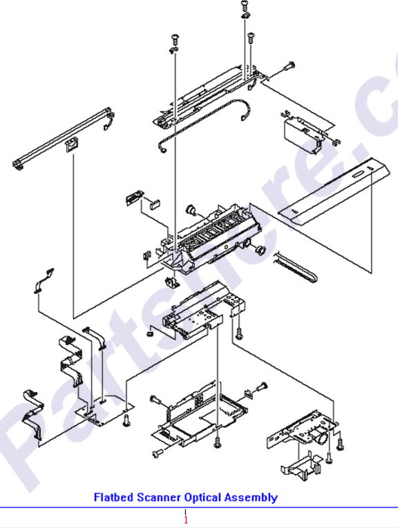 RG56263070CN HP Flatbed scanner optical a view part diagram